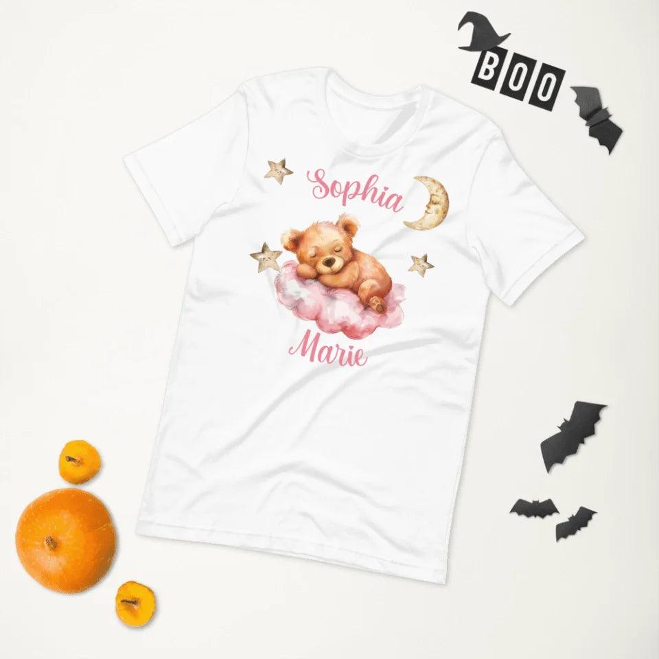 Custom Teddy Bear Sleeping on Cloud T-Shirt - ART-TSH145 - ARTFULANE