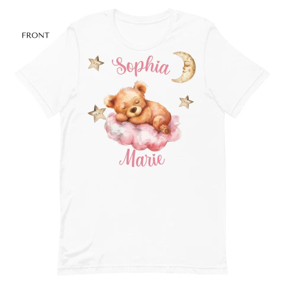 Custom Teddy Bear Sleeping on Cloud T-Shirt - ART-TSH145 - ARTFULANE