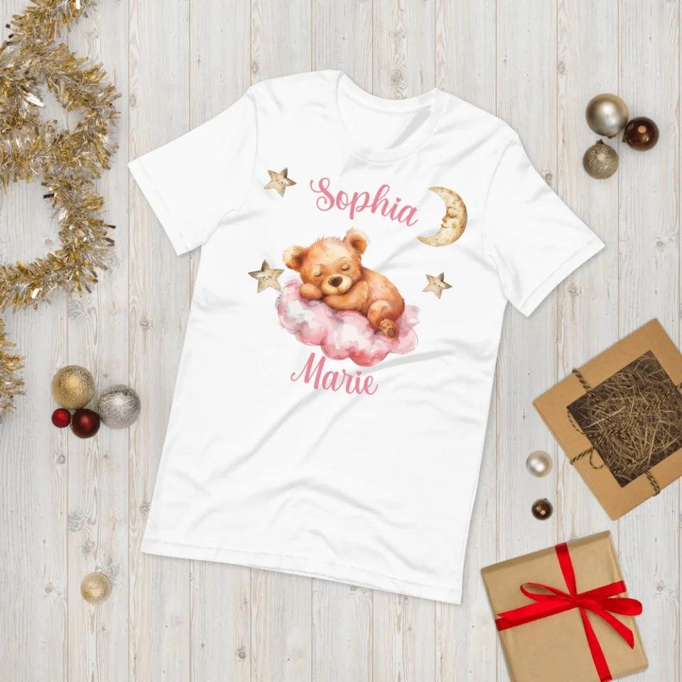 Custom Teddy Bear Sleeping on Cloud T-Shirt - ART-TSH145 - ARTFULANE