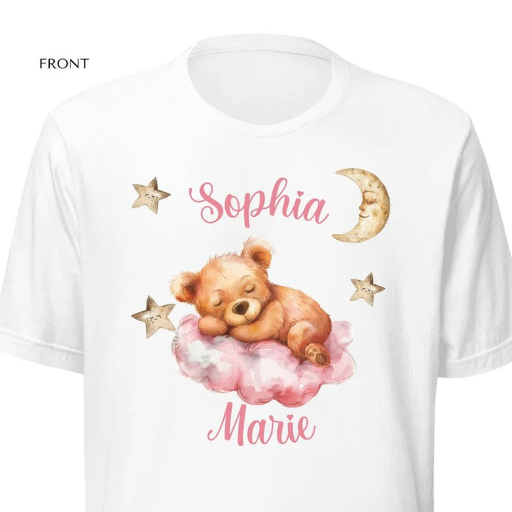 Custom Teddy Bear Sleeping on Cloud T-Shirt - ART-TSH145 - ARTFULANE