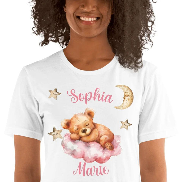 Custom Teddy Bear Sleeping on Cloud T-Shirt - ART-TSH145 - ARTFULANE