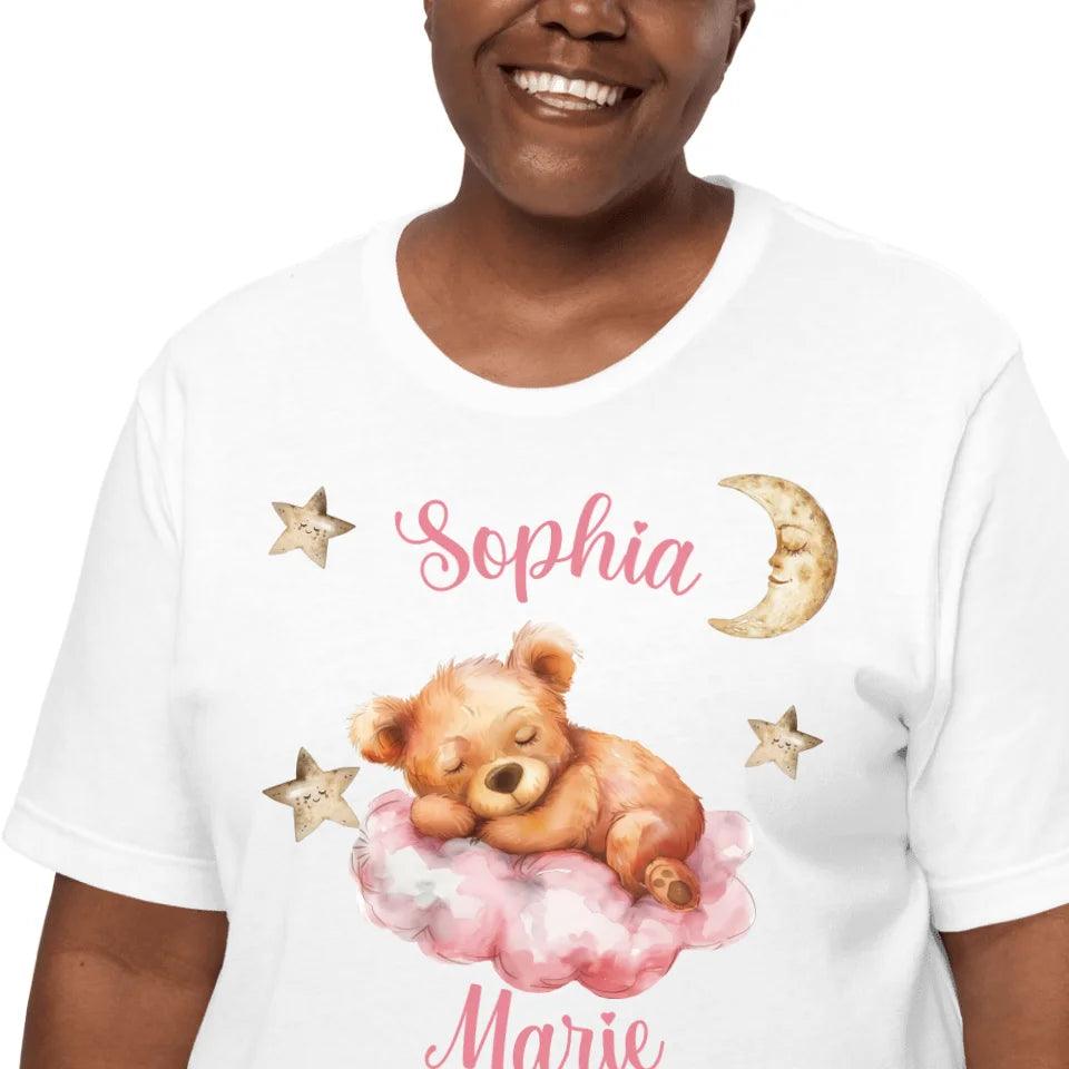 Custom Teddy Bear Sleeping on Cloud T-Shirt - ART-TSH145 - ARTFULANE