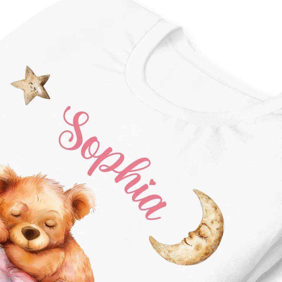 Custom Teddy Bear Sleeping on Cloud T-Shirt - ART-TSH145 - ARTFULANE