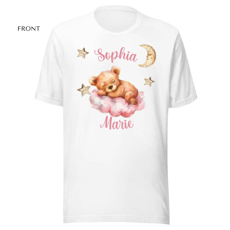 Custom Teddy Bear Sleeping on Cloud T-Shirt - ART-TSH145 - ARTFULANE