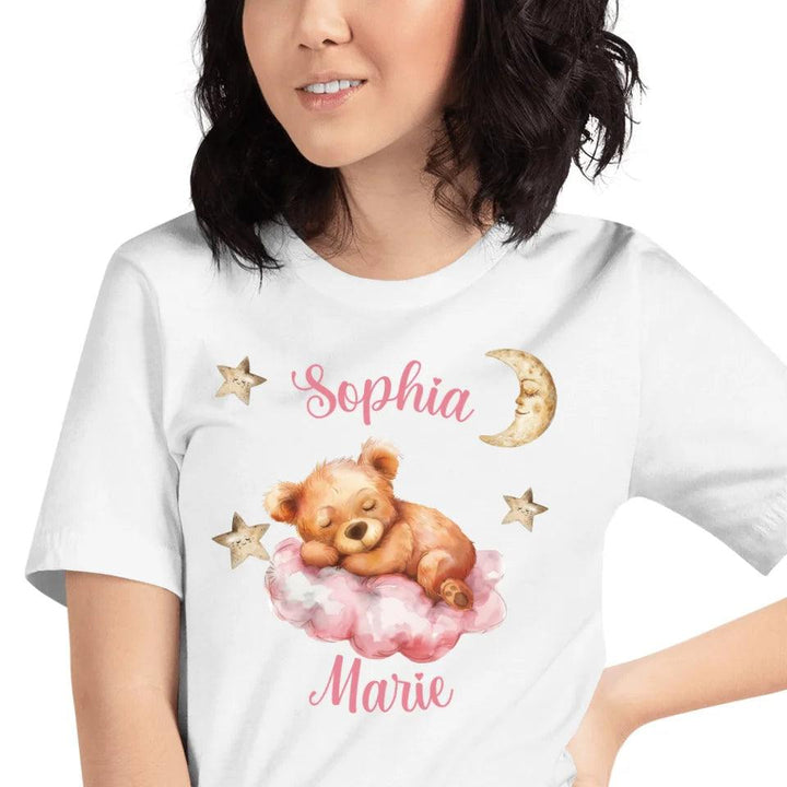 Custom Teddy Bear Sleeping on Cloud T-Shirt - ART-TSH145 - ARTFULANE