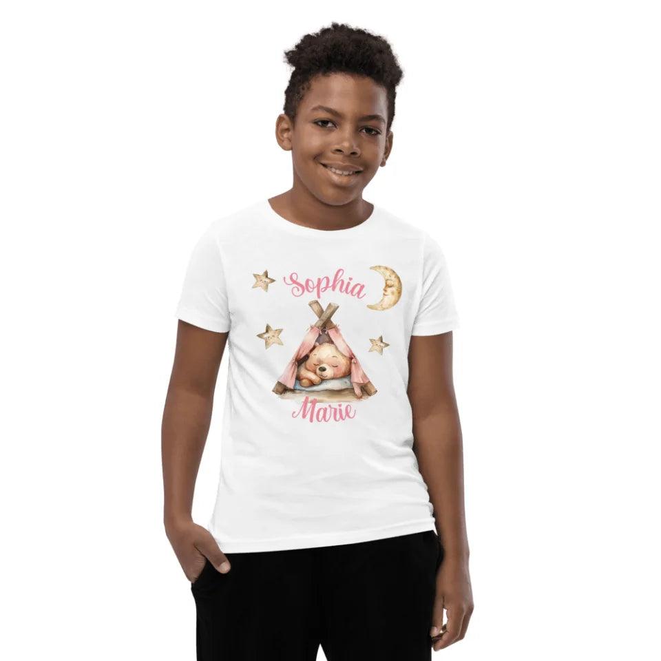 Custom Teddy Bear Sleeping in Tent T-Shirt - ART-TSH146 - ARTFULANE