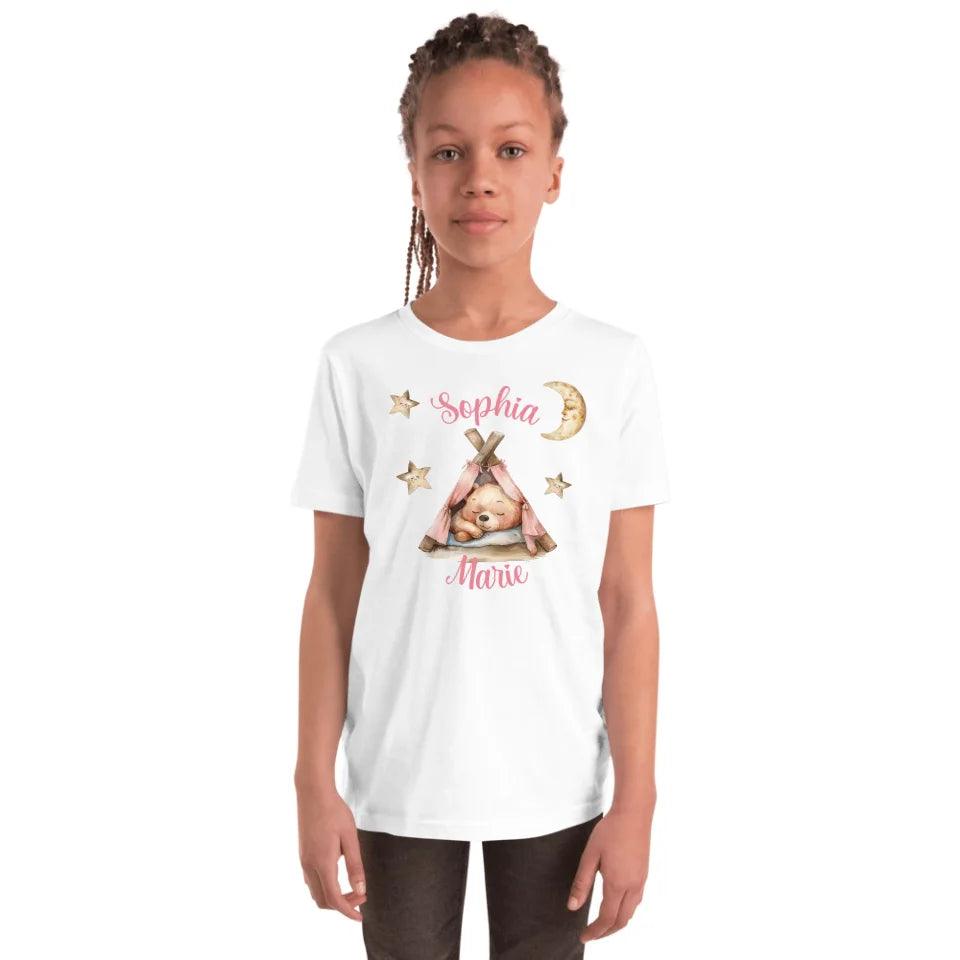 Custom Teddy Bear Sleeping in Tent T-Shirt - ART-TSH146 - ARTFULANE