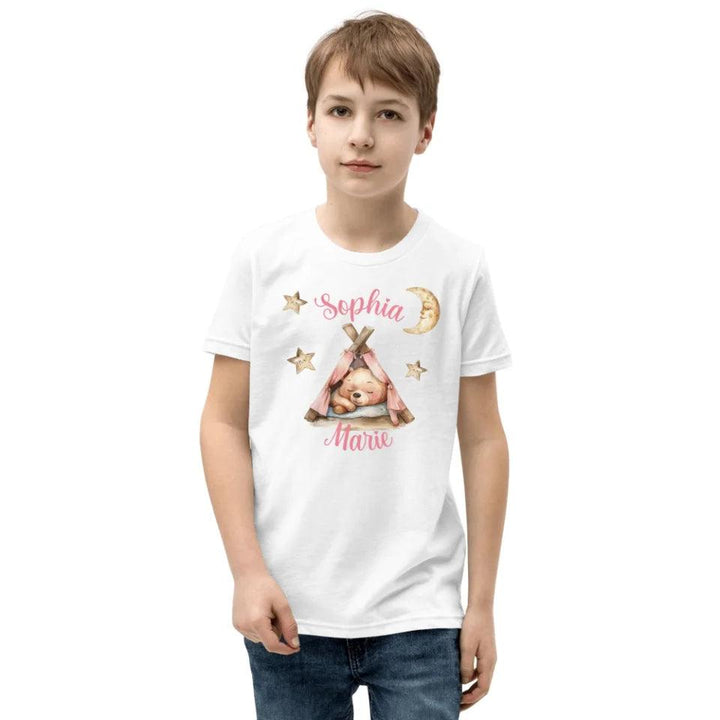 Custom Teddy Bear Sleeping in Tent T-Shirt - ART-TSH146 - ARTFULANE