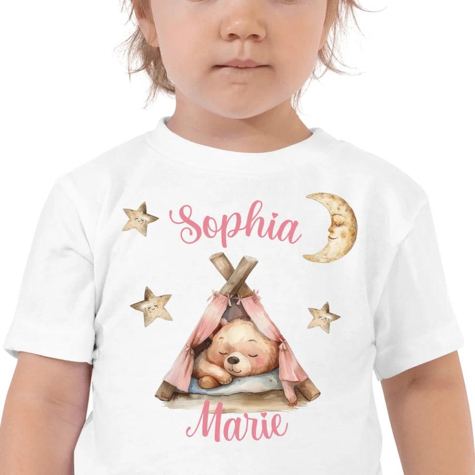 Custom Teddy Bear Sleeping in Tent T-Shirt - ART-TSH146 - ARTFULANE