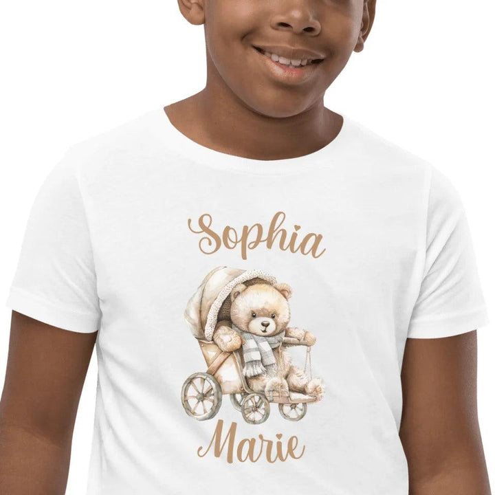 Custom Teddy Bear in Stroller T-Shirt - ART-TSH148 - ARTFULANE