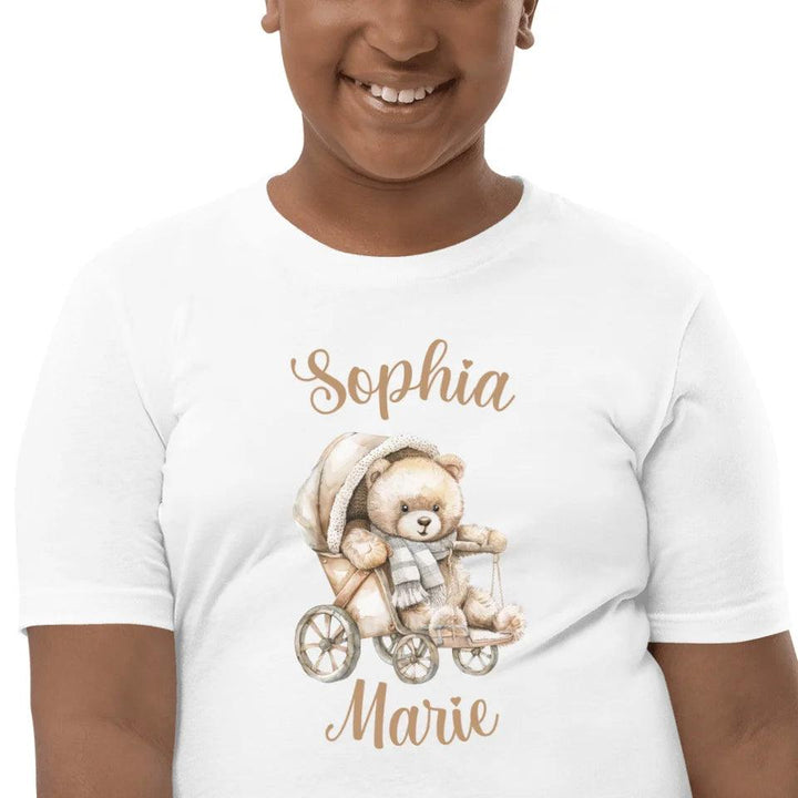 Custom Teddy Bear in Stroller T-Shirt - ART-TSH148 - ARTFULANE