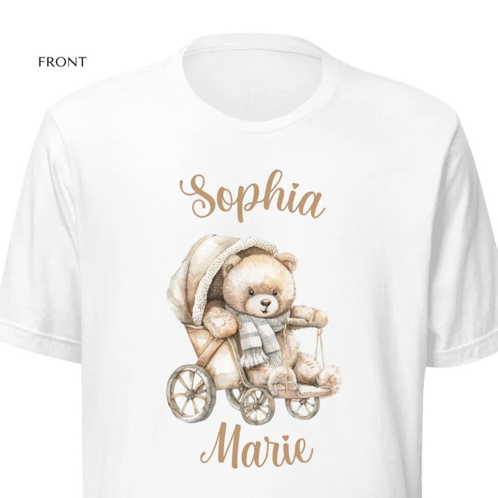 Custom Teddy Bear in Stroller T-Shirt - ART-TSH148 - ARTFULANE