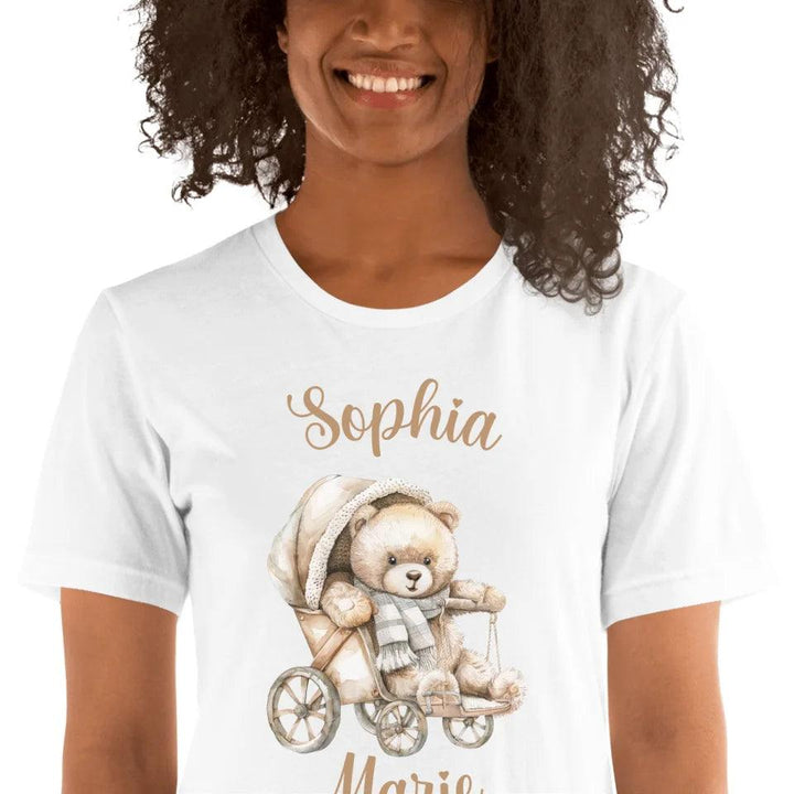 Custom Teddy Bear in Stroller T-Shirt - ART-TSH148 - ARTFULANE