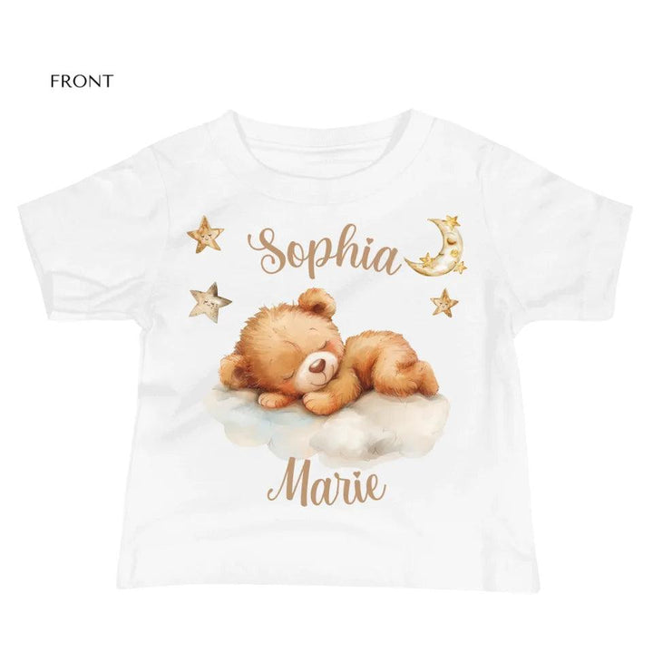 Custom Teddy Bear Sleeping on Cloud T-Shirt - ART-TSH149 - ARTFULANE