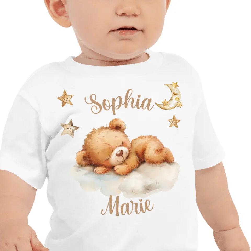 Custom Teddy Bear Sleeping on Cloud T-Shirt - ART-TSH149 - ARTFULANE