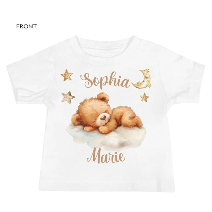 Custom Teddy Bear Sleeping on Cloud T-Shirt - ART-TSH149 - ARTFULANE