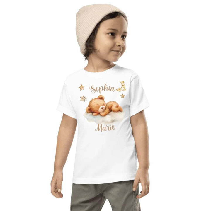 Custom Teddy Bear Sleeping on Cloud T-Shirt - ART-TSH149 - ARTFULANE