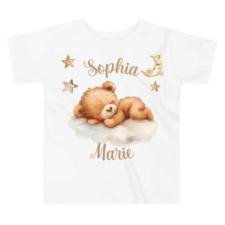 Custom Teddy Bear Sleeping on Cloud T-Shirt - ART-TSH149 - ARTFULANE