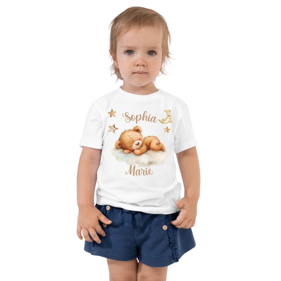 Custom Teddy Bear Sleeping on Cloud T-Shirt - ART-TSH149 - ARTFULANE