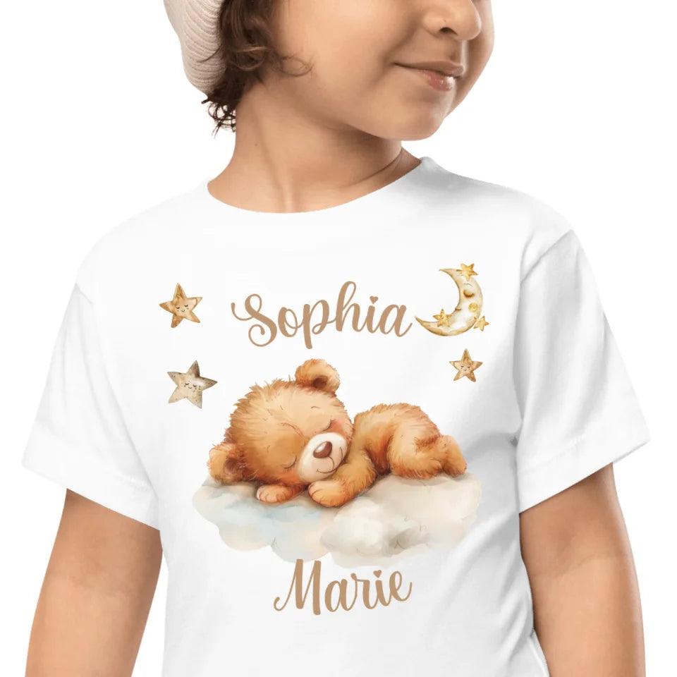 Custom Teddy Bear Sleeping on Cloud T-Shirt - ART-TSH149 - ARTFULANE