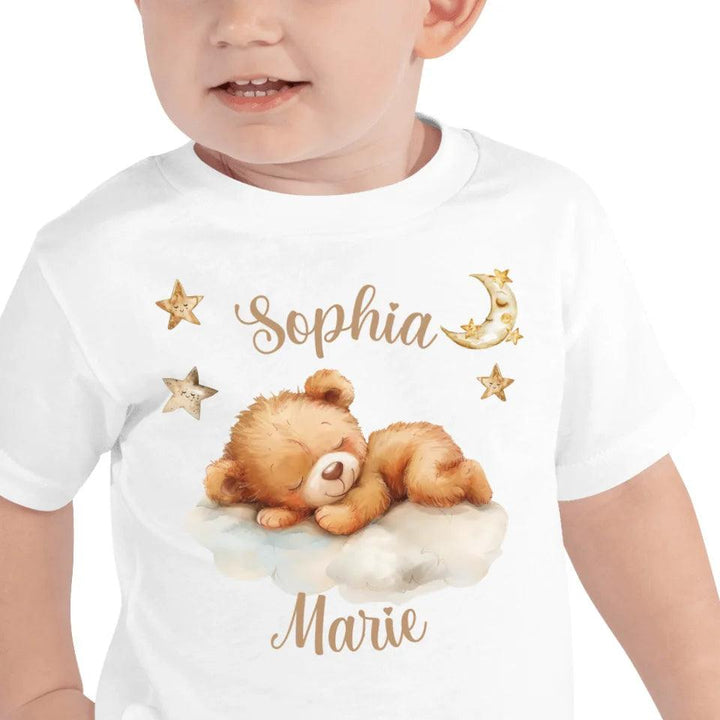 Custom Teddy Bear Sleeping on Cloud T-Shirt - ART-TSH149 - ARTFULANE