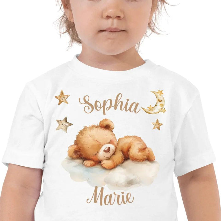 Custom Teddy Bear Sleeping on Cloud T-Shirt - ART-TSH149 - ARTFULANE