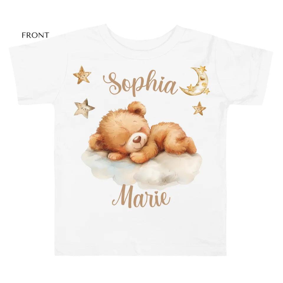 Custom Teddy Bear Sleeping on Cloud T-Shirt - ART-TSH149 - ARTFULANE