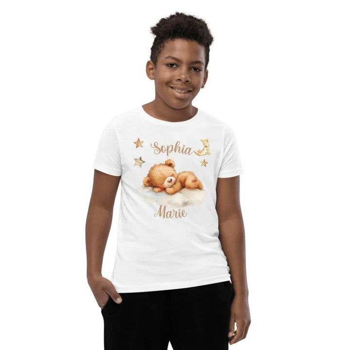 Custom Teddy Bear Sleeping on Cloud T-Shirt - ART-TSH149 - ARTFULANE