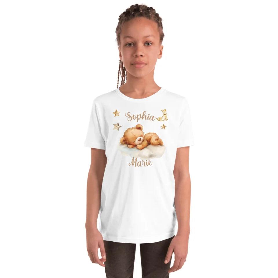 Custom Teddy Bear Sleeping on Cloud T-Shirt - ART-TSH149 - ARTFULANE