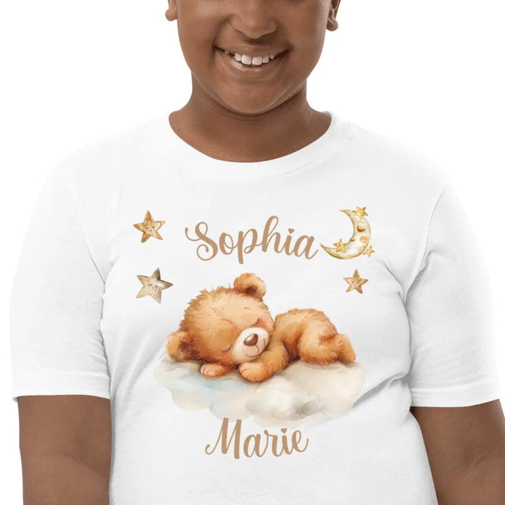 Custom Teddy Bear Sleeping on Cloud T-Shirt - ART-TSH149 - ARTFULANE