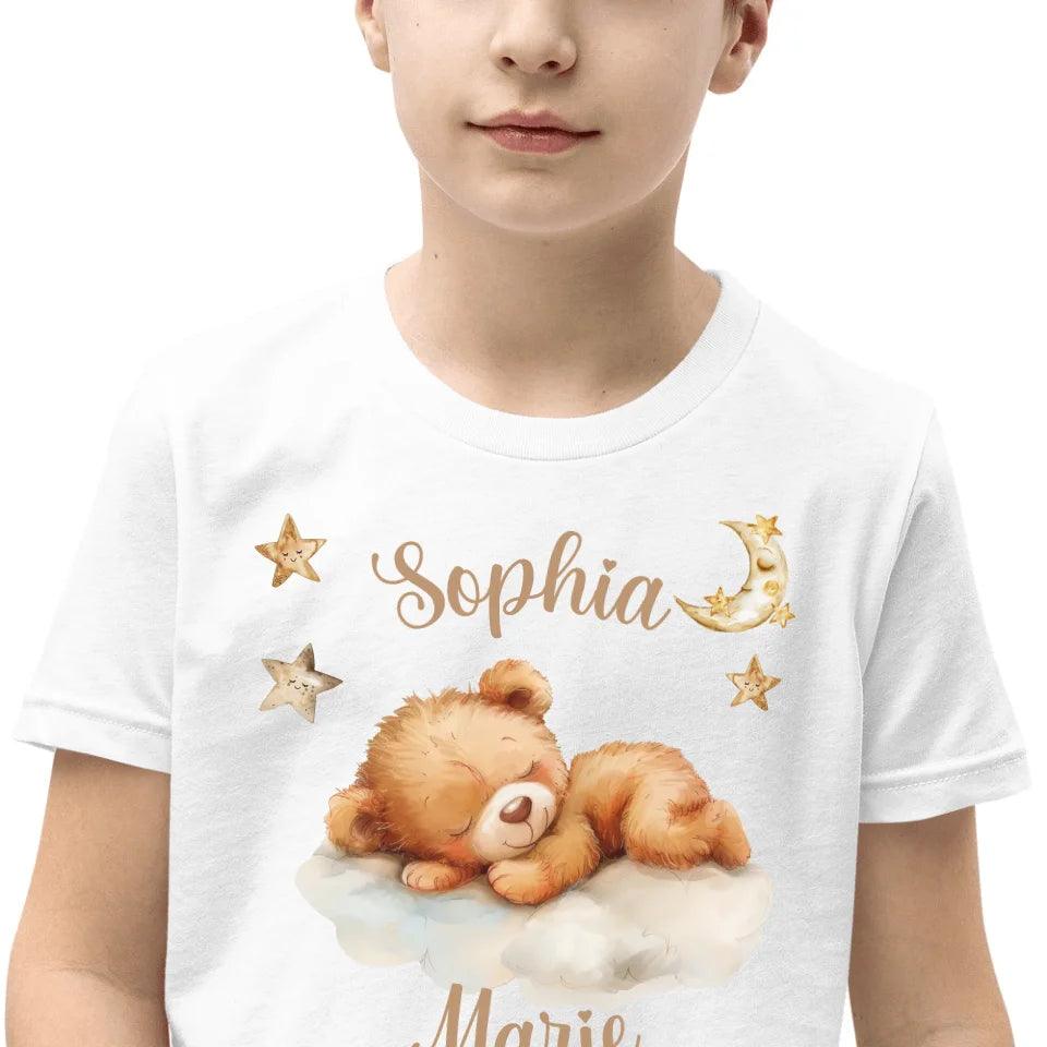 Custom Teddy Bear Sleeping on Cloud T-Shirt - ART-TSH149 - ARTFULANE