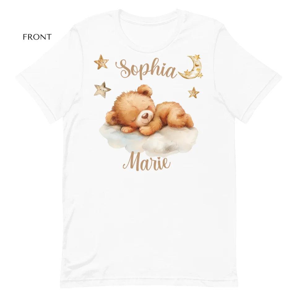 Custom Teddy Bear Sleeping on Cloud T-Shirt - ART-TSH149 - ARTFULANE