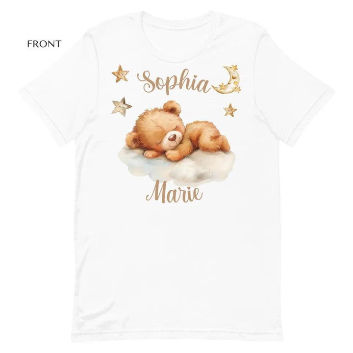 Custom Teddy Bear Sleeping on Cloud T-Shirt - ART-TSH149 - ARTFULANE