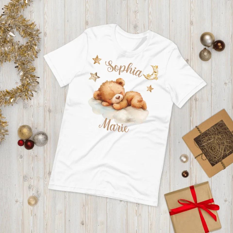 Custom Teddy Bear Sleeping on Cloud T-Shirt - ART-TSH149 - ARTFULANE