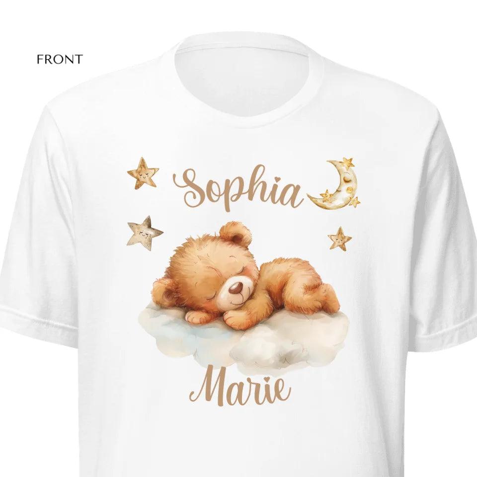 Custom Teddy Bear Sleeping on Cloud T-Shirt - ART-TSH149 - ARTFULANE