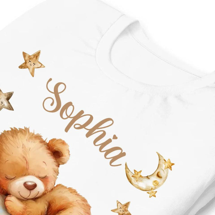 Custom Teddy Bear Sleeping on Cloud T-Shirt - ART-TSH149 - ARTFULANE