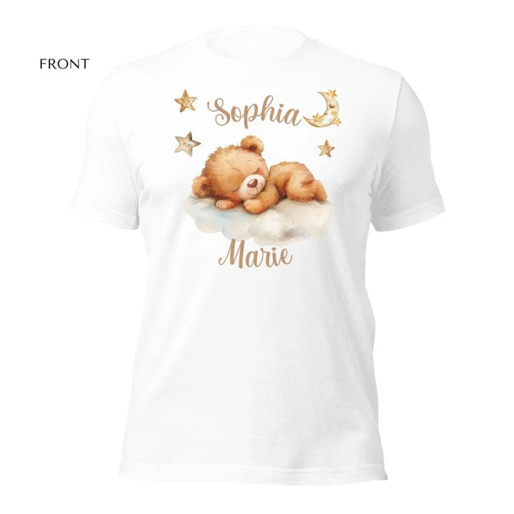 Custom Teddy Bear Sleeping on Cloud T-Shirt - ART-TSH149 - ARTFULANE