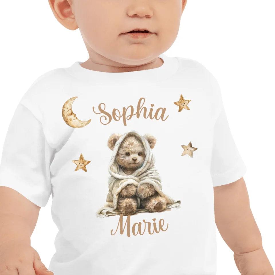 Custom Teddy Bear Wrapped in Blanket T-Shirt - ART-TSH150 - ARTFULANE