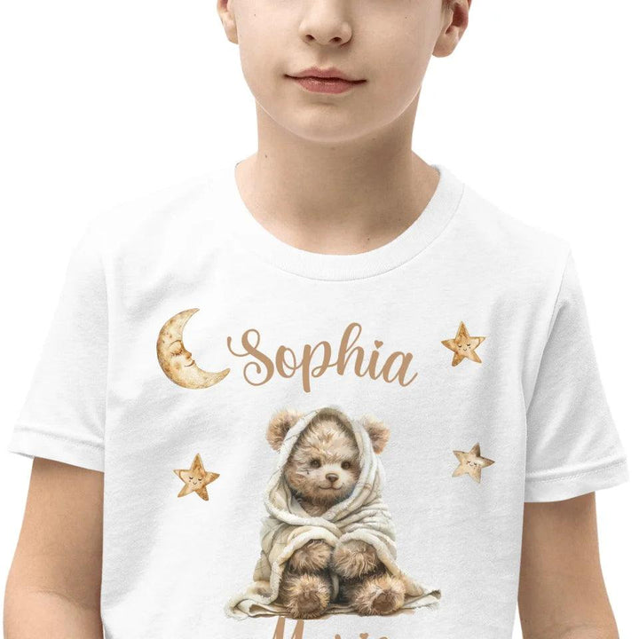 Custom Teddy Bear Wrapped in Blanket T-Shirt - ART-TSH150 - ARTFULANE