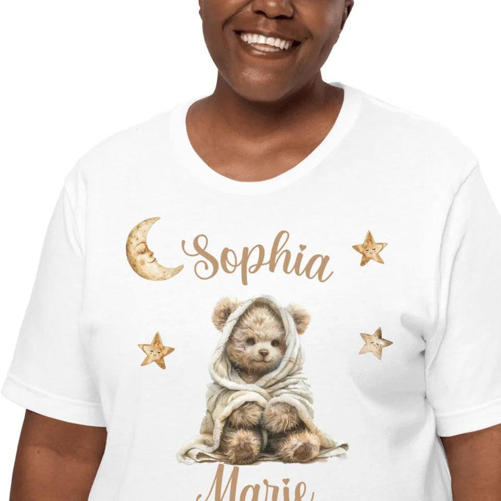 Custom Teddy Bear Wrapped in Blanket T-Shirt - ART-TSH150 - ARTFULANE