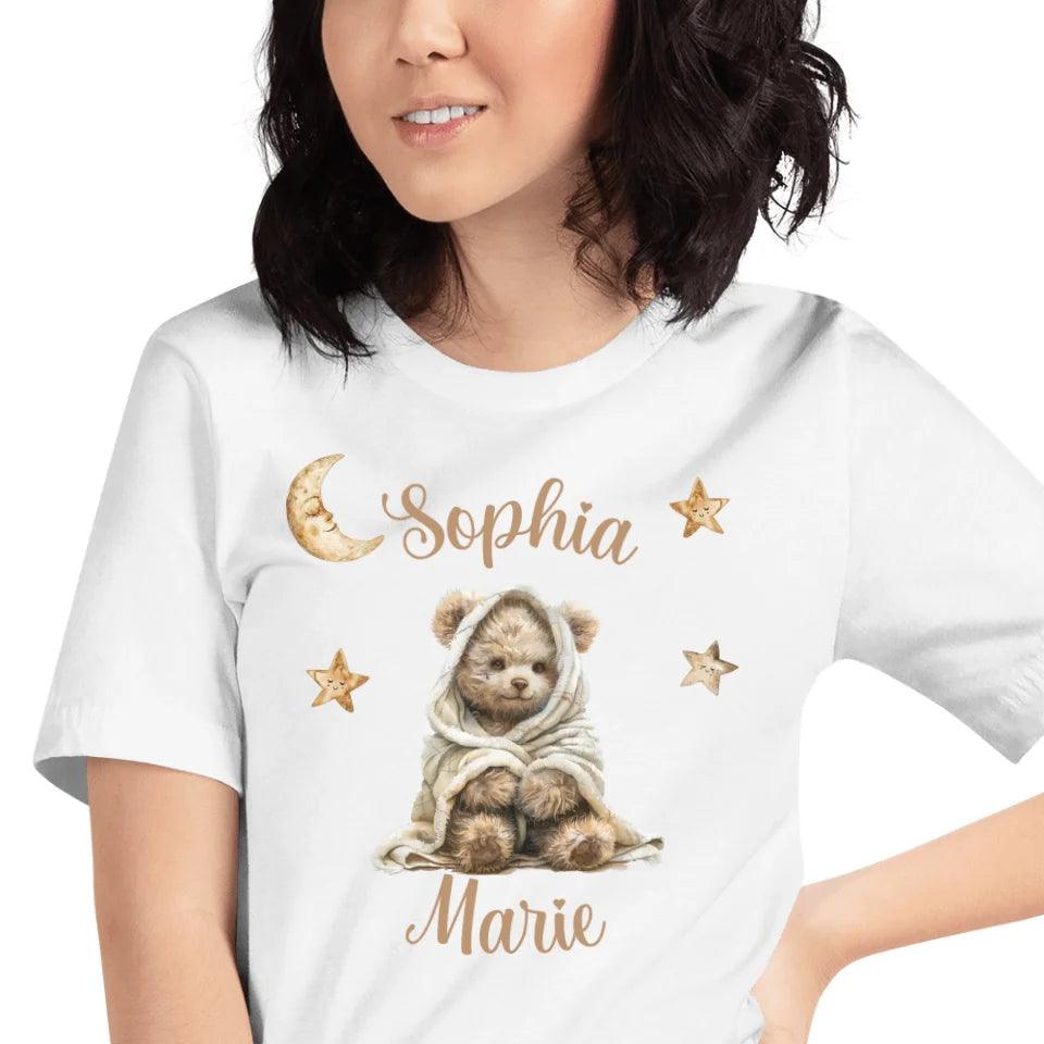 Custom Teddy Bear Wrapped in Blanket T-Shirt - ART-TSH150 - ARTFULANE