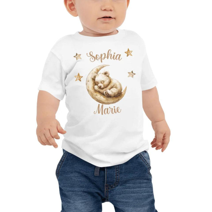 Custom Teddy Bear Sleeping on Moon T-Shirt - ART-TSH151 - ARTFULANE