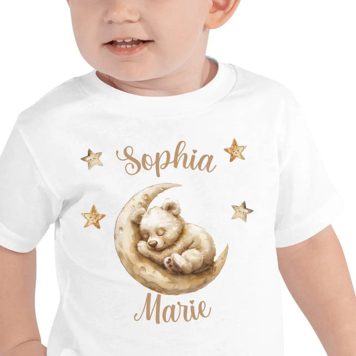 Custom Teddy Bear Sleeping on Moon T-Shirt - ART-TSH151 - ARTFULANE