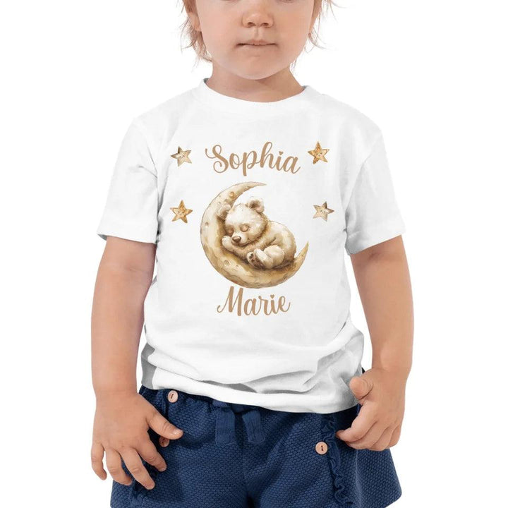 Custom Teddy Bear Sleeping on Moon T-Shirt - ART-TSH151 - ARTFULANE