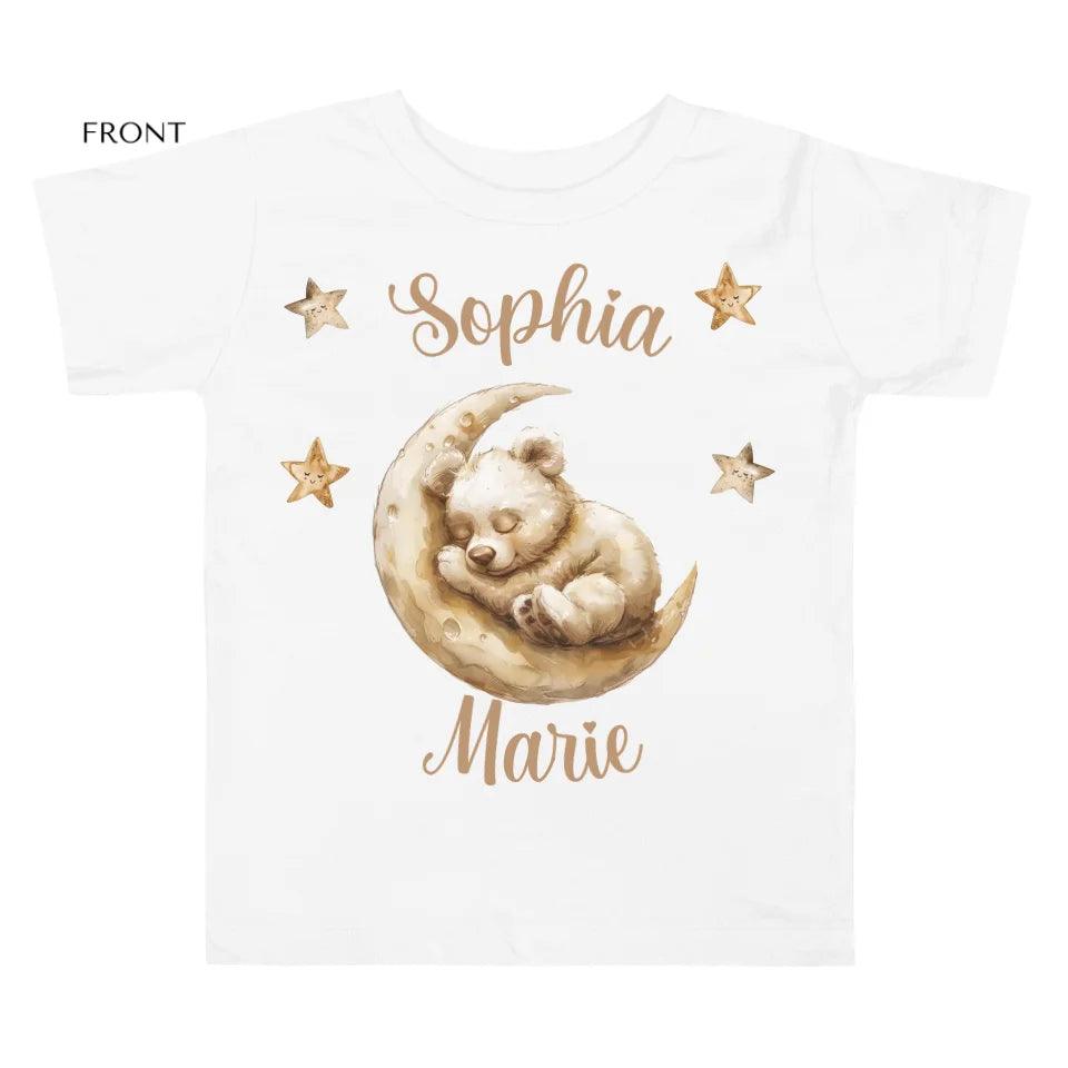 Custom Teddy Bear Sleeping on Moon T-Shirt - ART-TSH151 - ARTFULANE