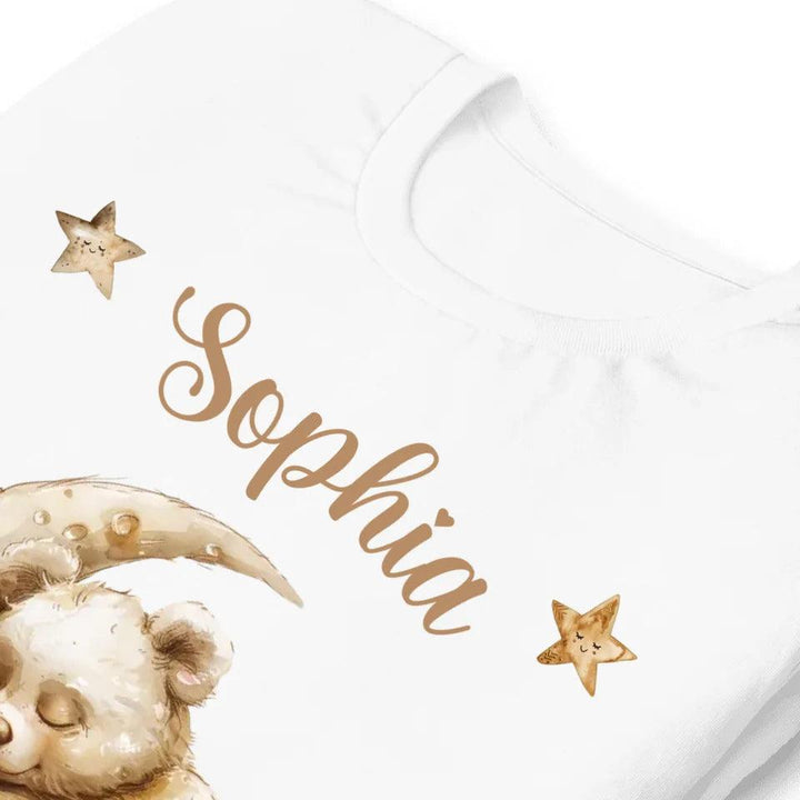 Custom Teddy Bear Sleeping on Moon T-Shirt - ART-TSH151 - ARTFULANE