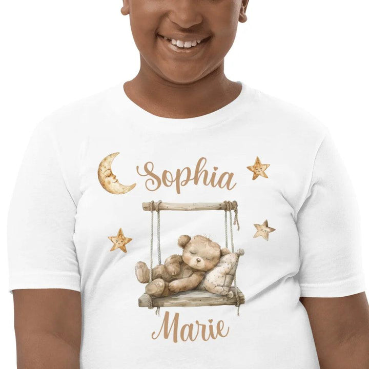 Custom Teddy Bear on Swing T-Shirt - ART-TSH152 - ARTFULANE