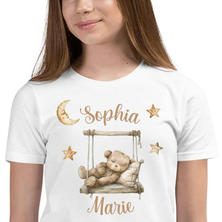 Custom Teddy Bear on Swing T-Shirt - ART-TSH152 - ARTFULANE