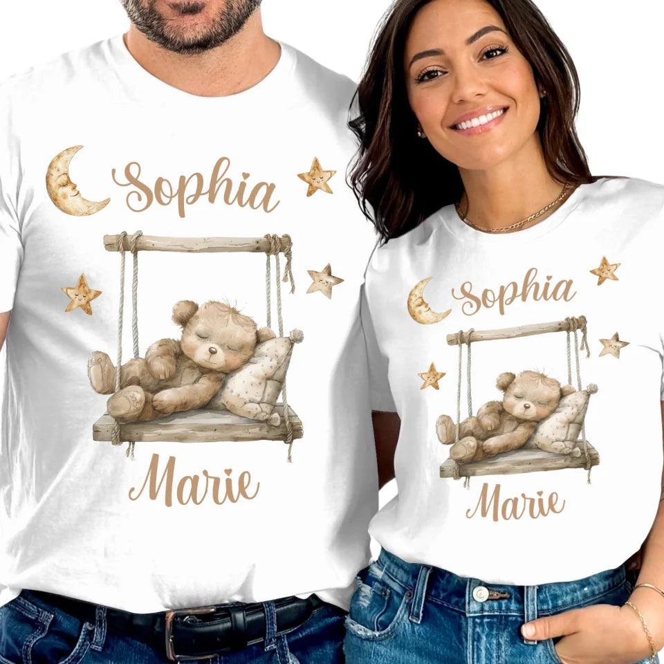 Custom Teddy Bear on Swing T-Shirt - ART-TSH152 - ARTFULANE