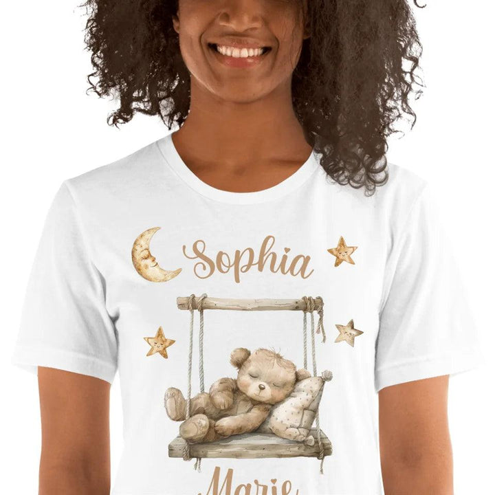 Custom Teddy Bear on Swing T-Shirt - ART-TSH152 - ARTFULANE